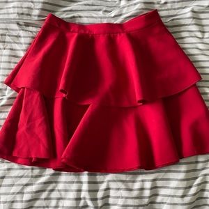 ZARA flowy red skirt